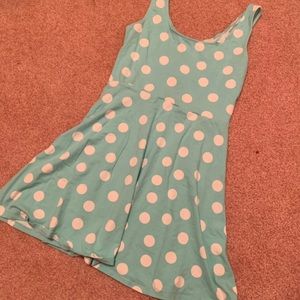 Blue poka dot Dress